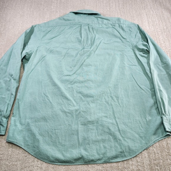 Polo Ralph Lauren Shirt Men XXL Green Lightweight Poplin Button Down Wealth Pony - Picture 8 of 9
